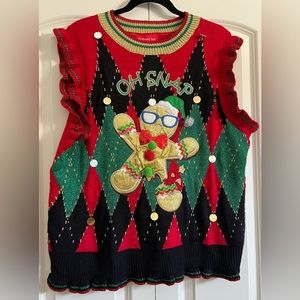 🖤Blizzard Bay “Oh Snap” Ugly Christmas Sweater Vest